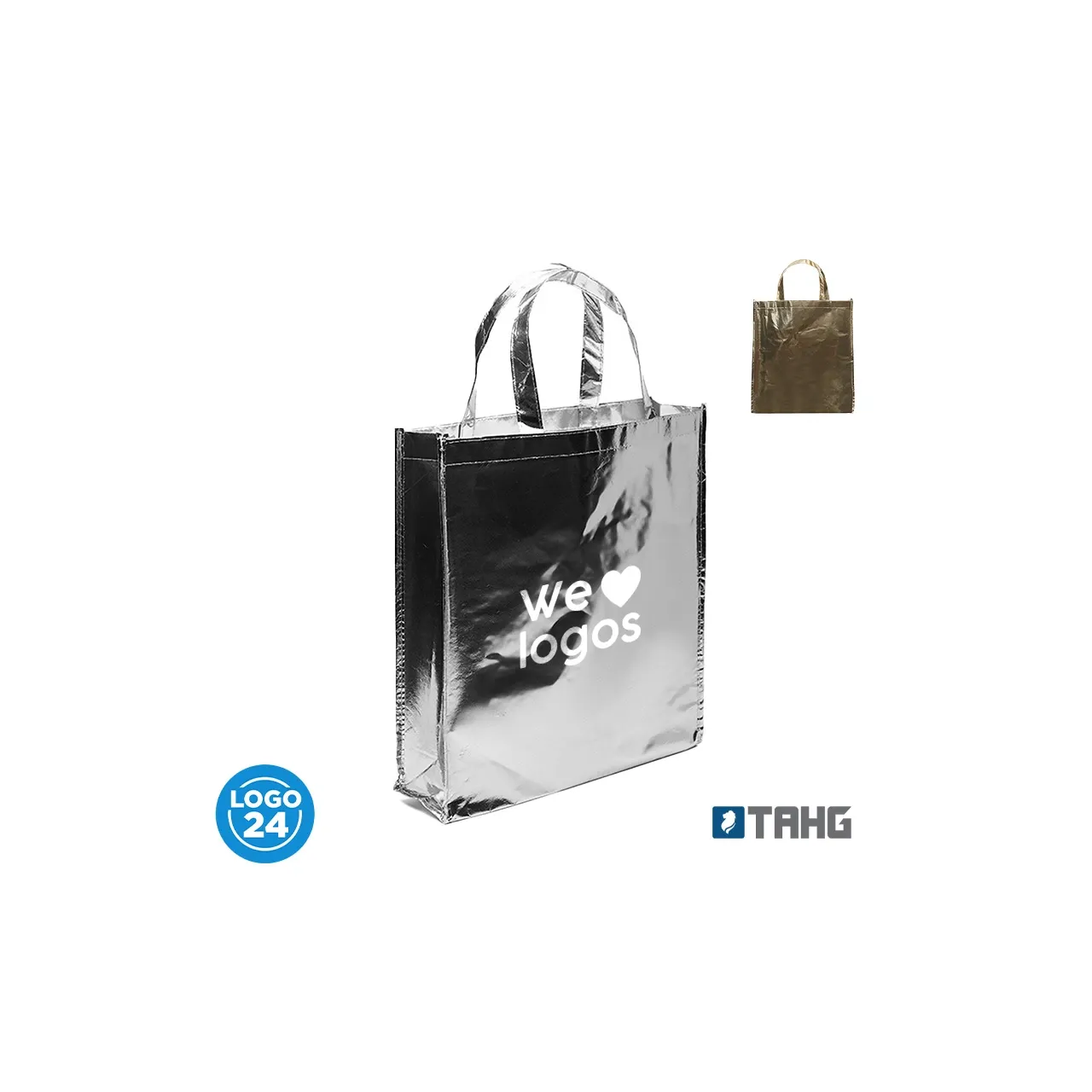 Bolsa Shopping Metalica 36x40x10