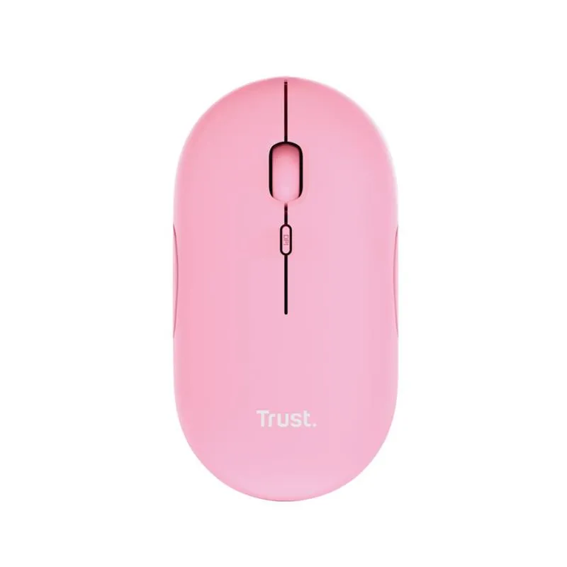 TRUST Puck Mouse Wireless Recargable Ultrafino USB Pink