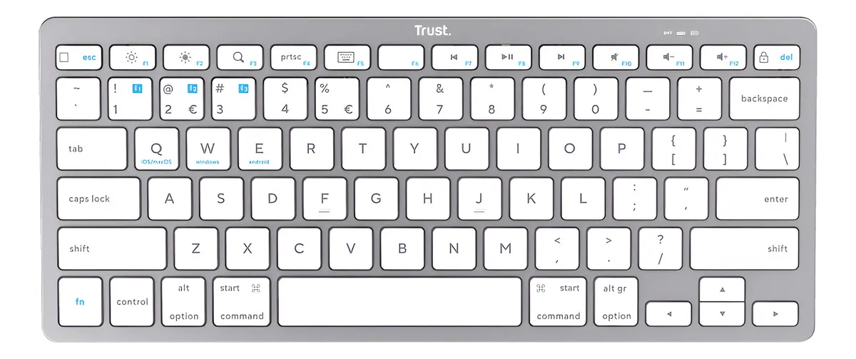 TRUST Teclado inalambrico Bluetooth ES Silver