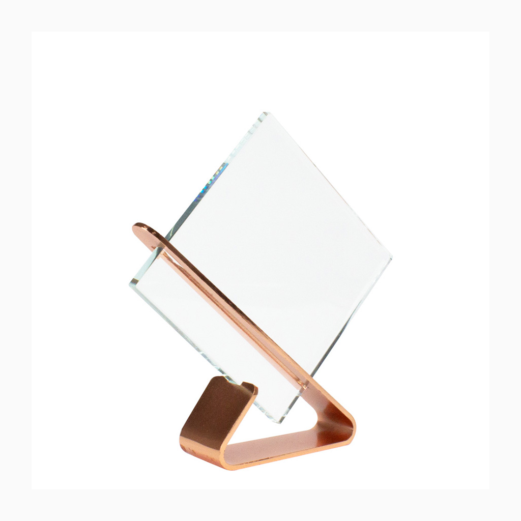 Trofeo Galvano Encobrizado de Cristal "Claim"