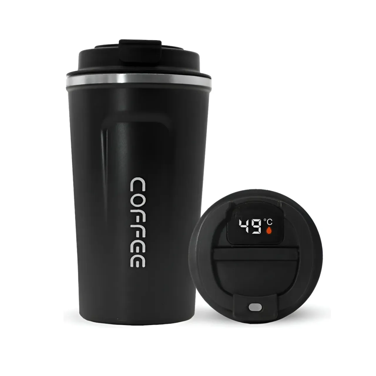 Vaso Térmico Con Display LED 510ml -  Negro