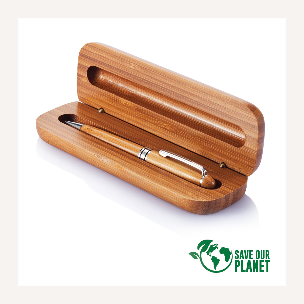 Set Bolígrafo Estuche de Bamboo