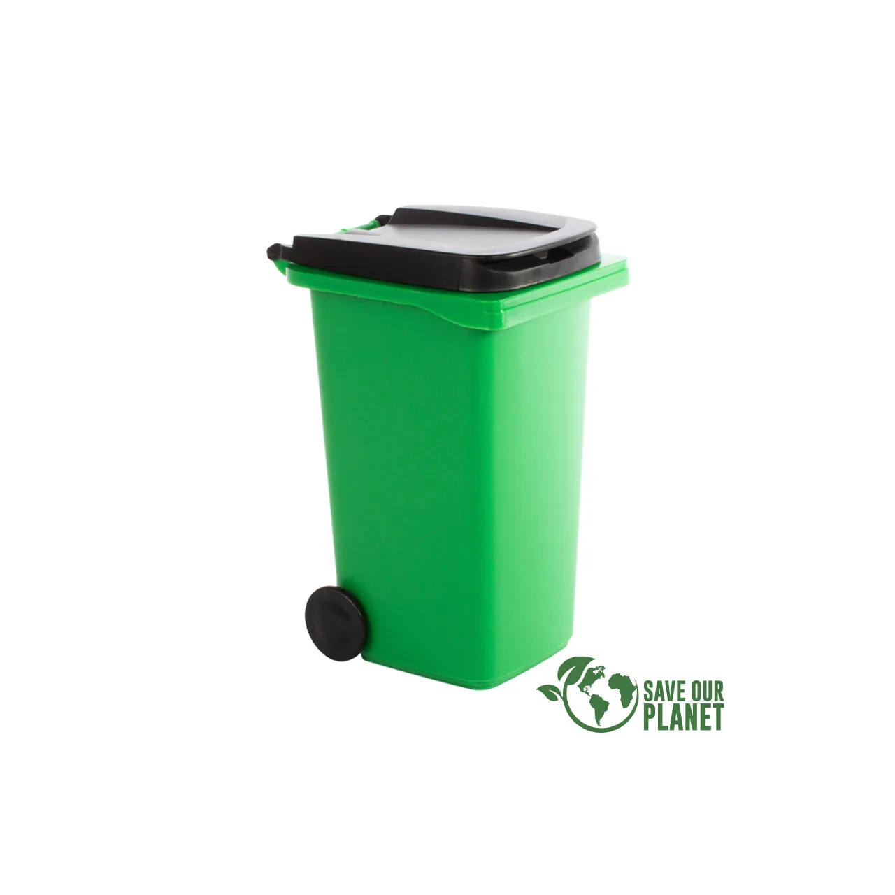 Mini Basurero Verde de Sobremesa