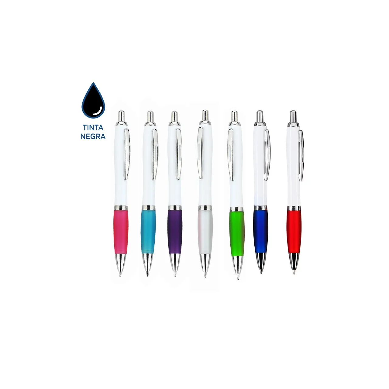 BOLIGRAFO BREMEN WHITE, TINTA NE, S/Imp.