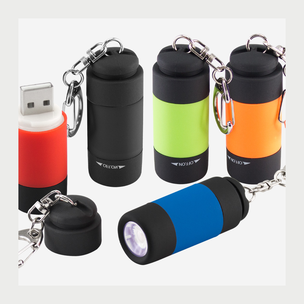 Llavero-Linterna LED Cargador USB