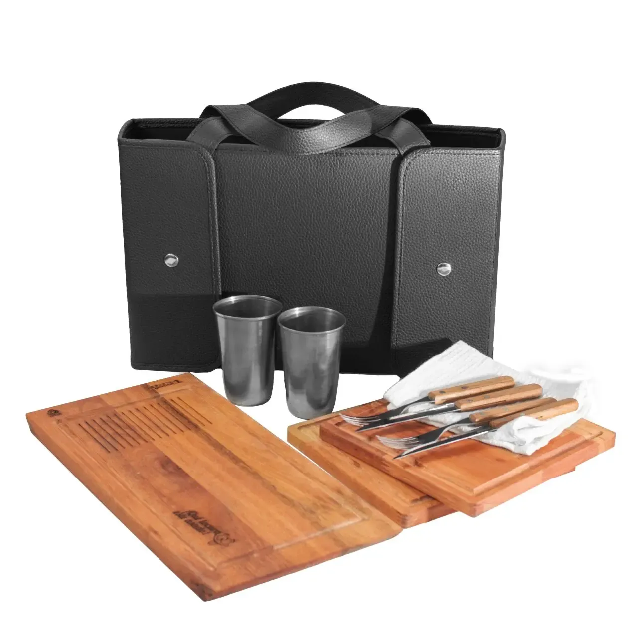 Set de Asado x2 con Tabla de Corte Full