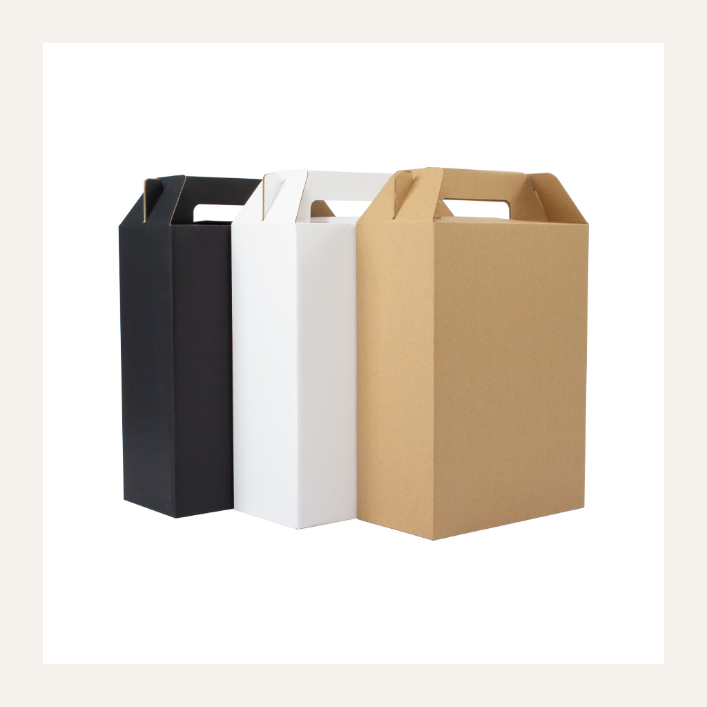 Caja autoarmable con asas, 26x35x13 cm