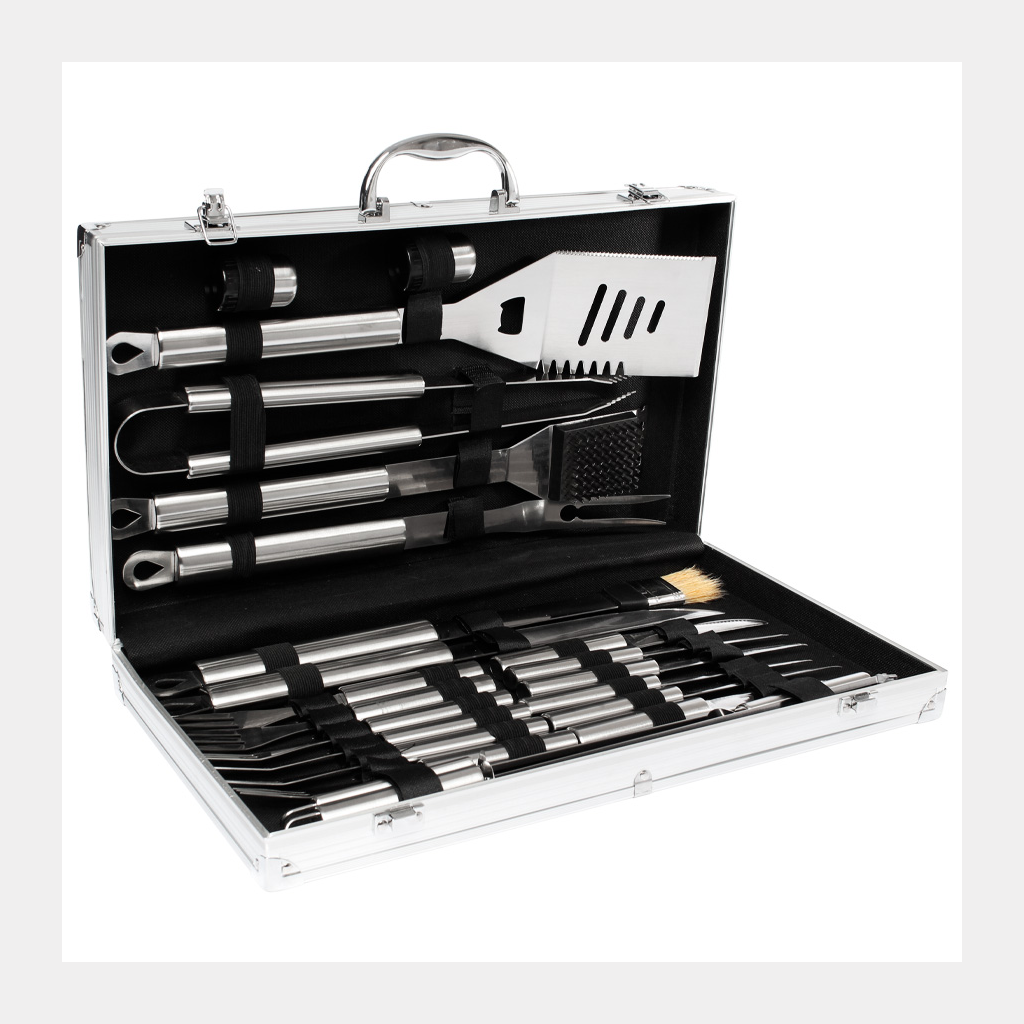 Deluxe BBQ Set Metálico de 24 piezas