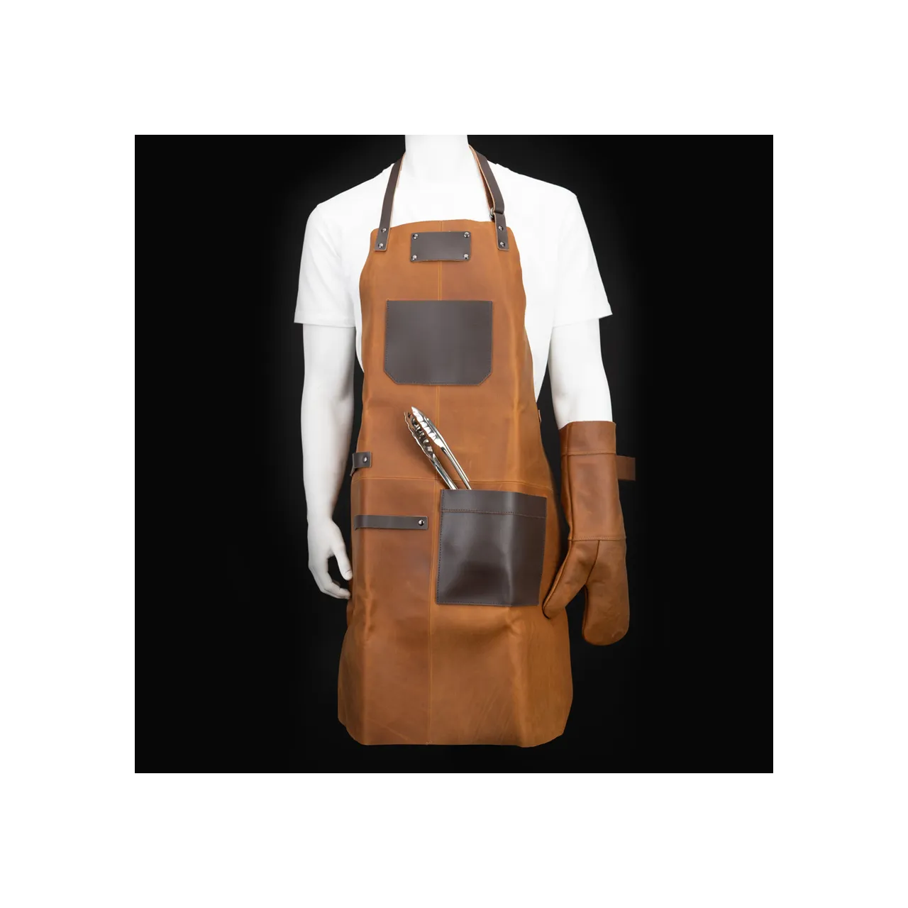 Set Asador de Cuero de Búfalo