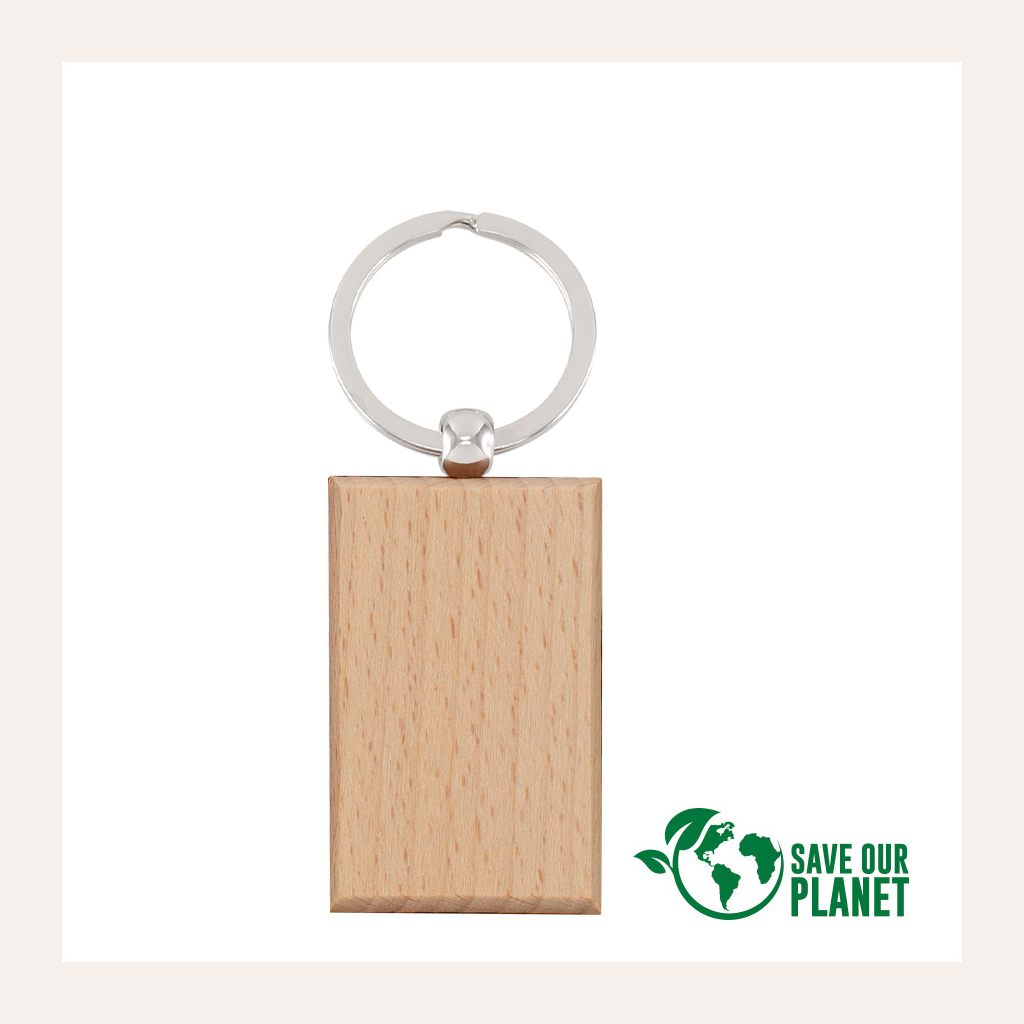 Llavero Rectangular de Madera