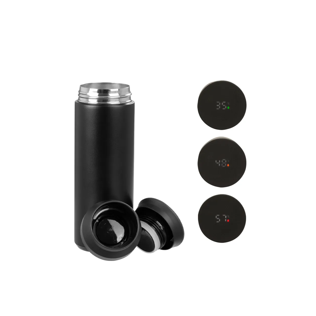 Termo doble pared de acero, con termómetro digital "SMART LID", 480cc