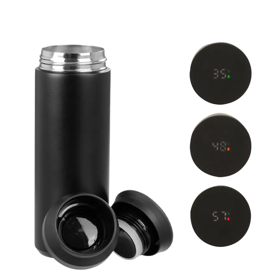 Termo doble pared de acero, con termómetro digital "SMART LID", 480cc