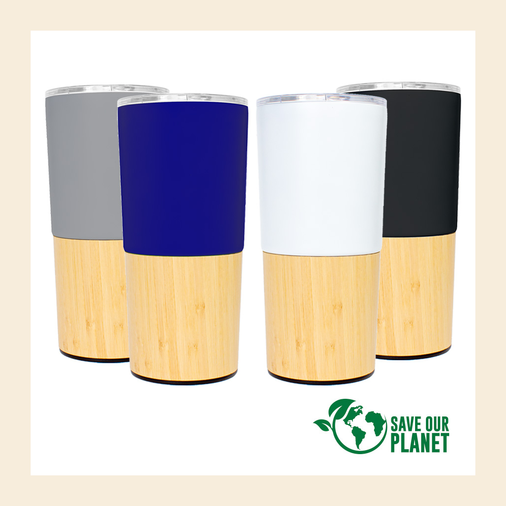 Mug metálico/bamboo "AURUS" 500cc