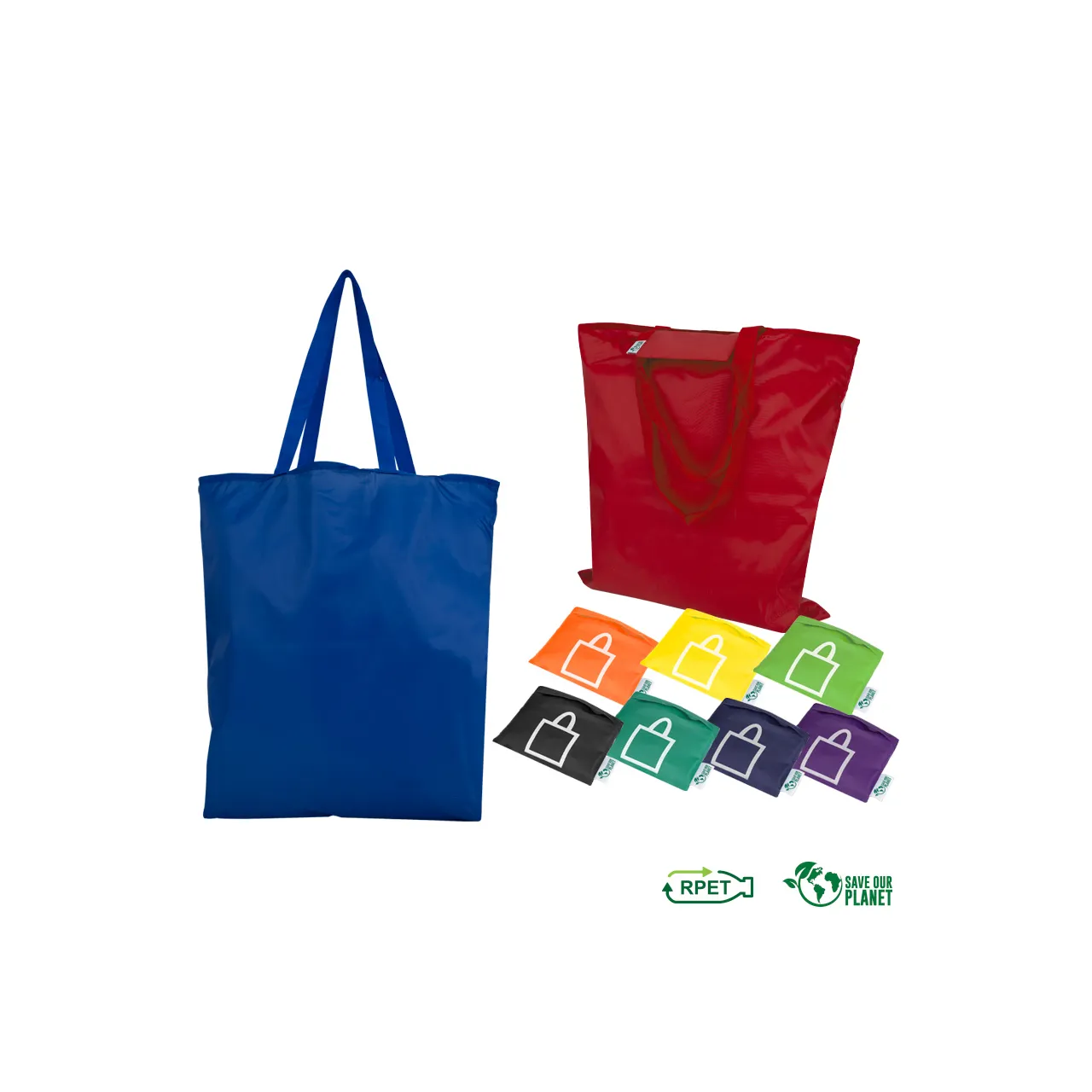 Bolsa de compras plegable en tela RPET