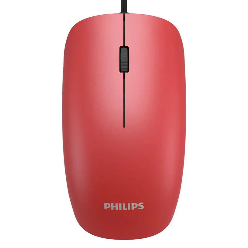 Philips - Mouse M214 Usb 1000dpi Red