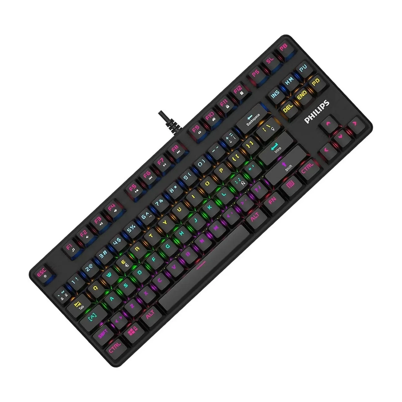 Philips - Teclado G901 Gaming Mecanico Usb 104Keys Mix ligth
