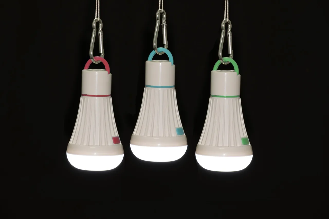 Lámpara colgante tipo Ampolleta de 1W con 6 LED