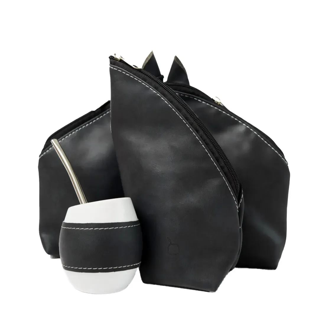 Juego Dispenser De Yerba, Azucar, Porta Mate Y Bombilla