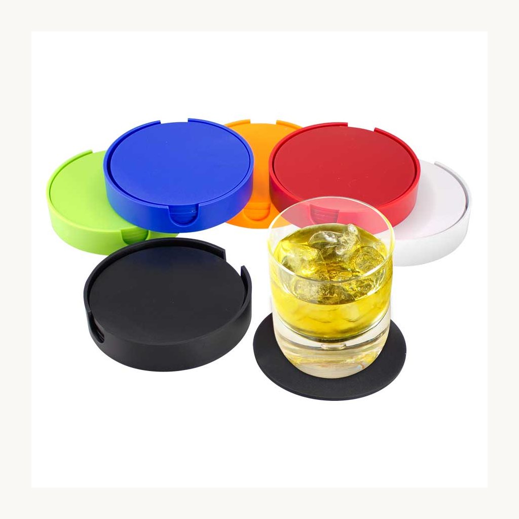 Set de Posavasos Plásticos Redondos