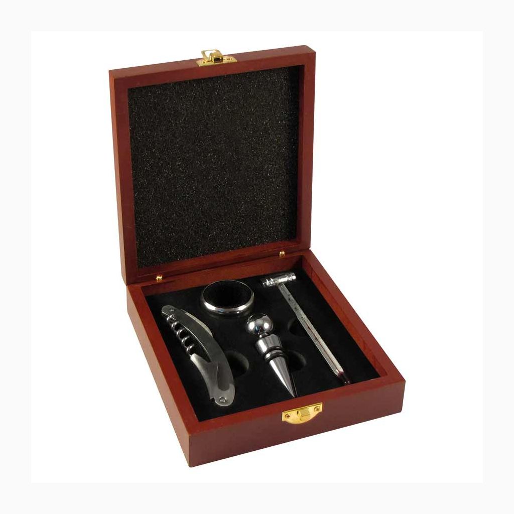 Set de Vino en Caja de Madera