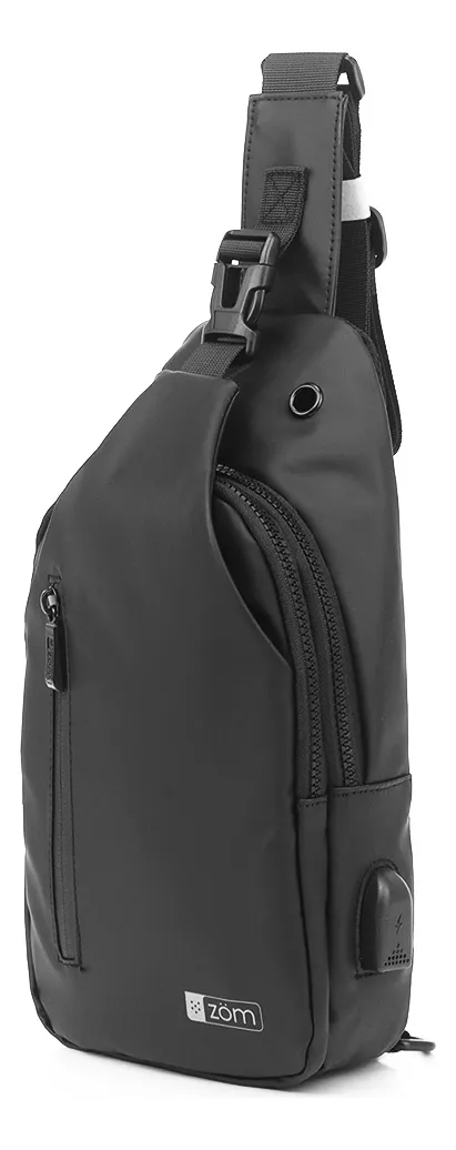 ZOM Bandolera Alaska Crossbody ZC-348B Black 10"-11" USB