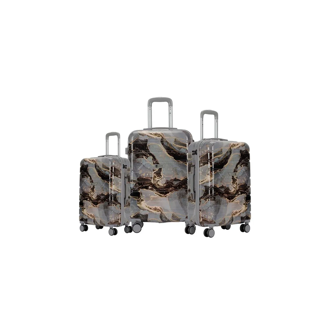 ZOM Valijas rigidas ZL-S628MB - Set x 3 valijas - Marble Vulcano